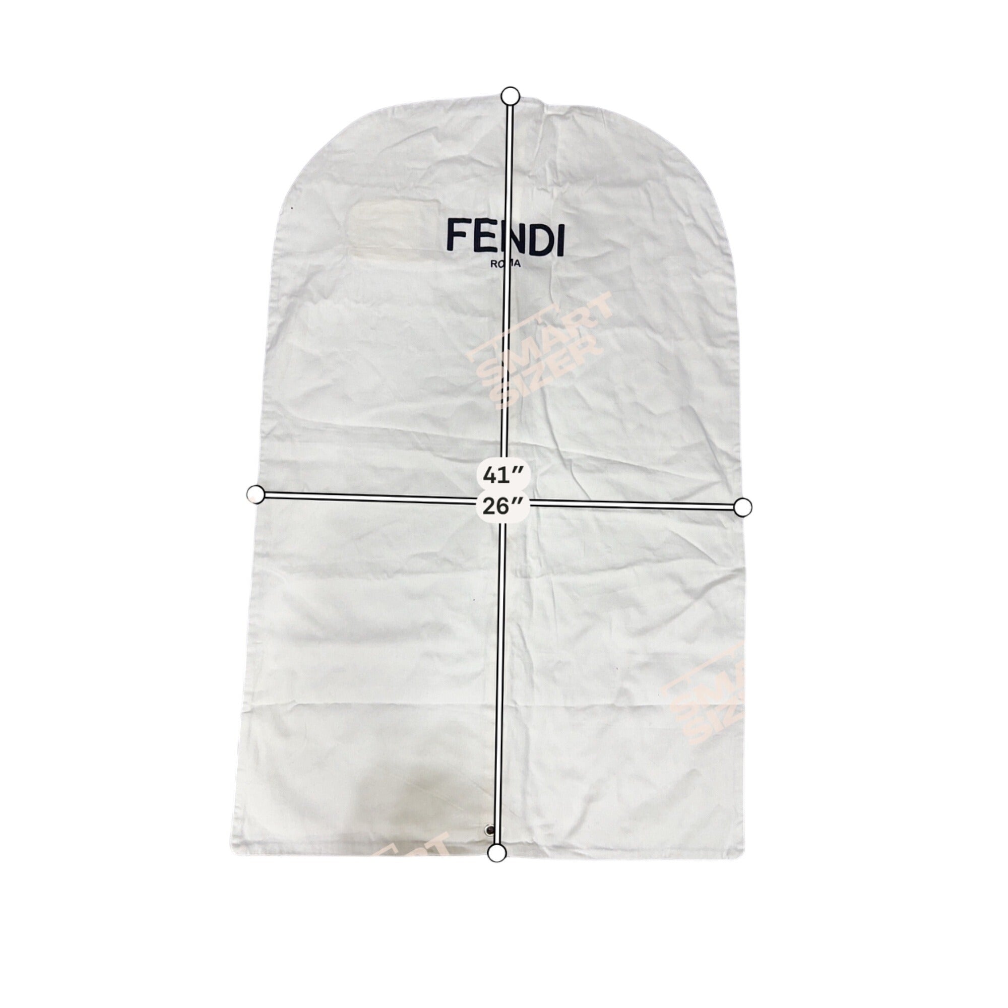 Fendi Garment Bag 54"x25.5" Snap Logo Print Travel Storage Suit Dress Authentic