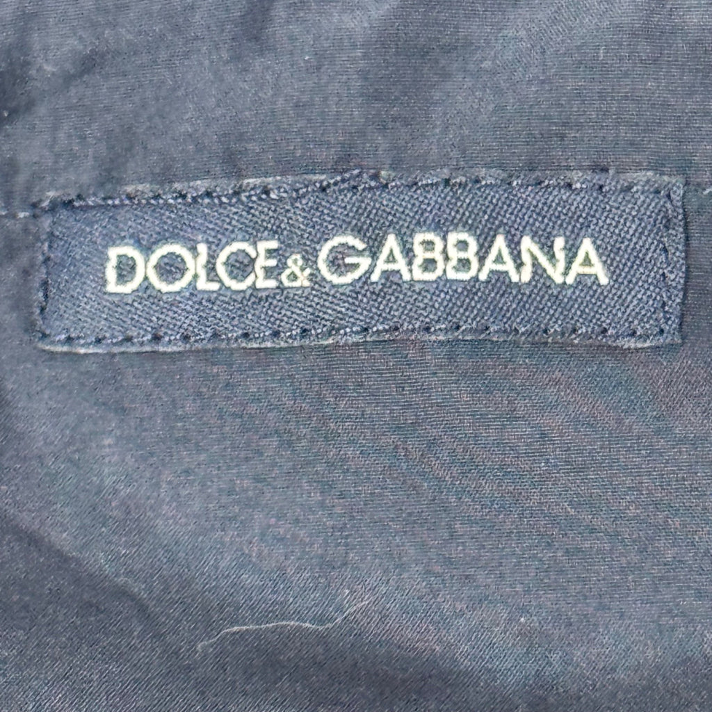 Dolce & Gabbana Logo Thick Drawstring Bag Band Trim 12x9.7 Purse Handbag Storage