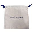 Authentic 8x8 Louis Vuitton Beige Drawstring Dust Bag Storage Blue Ties 8” X 8”