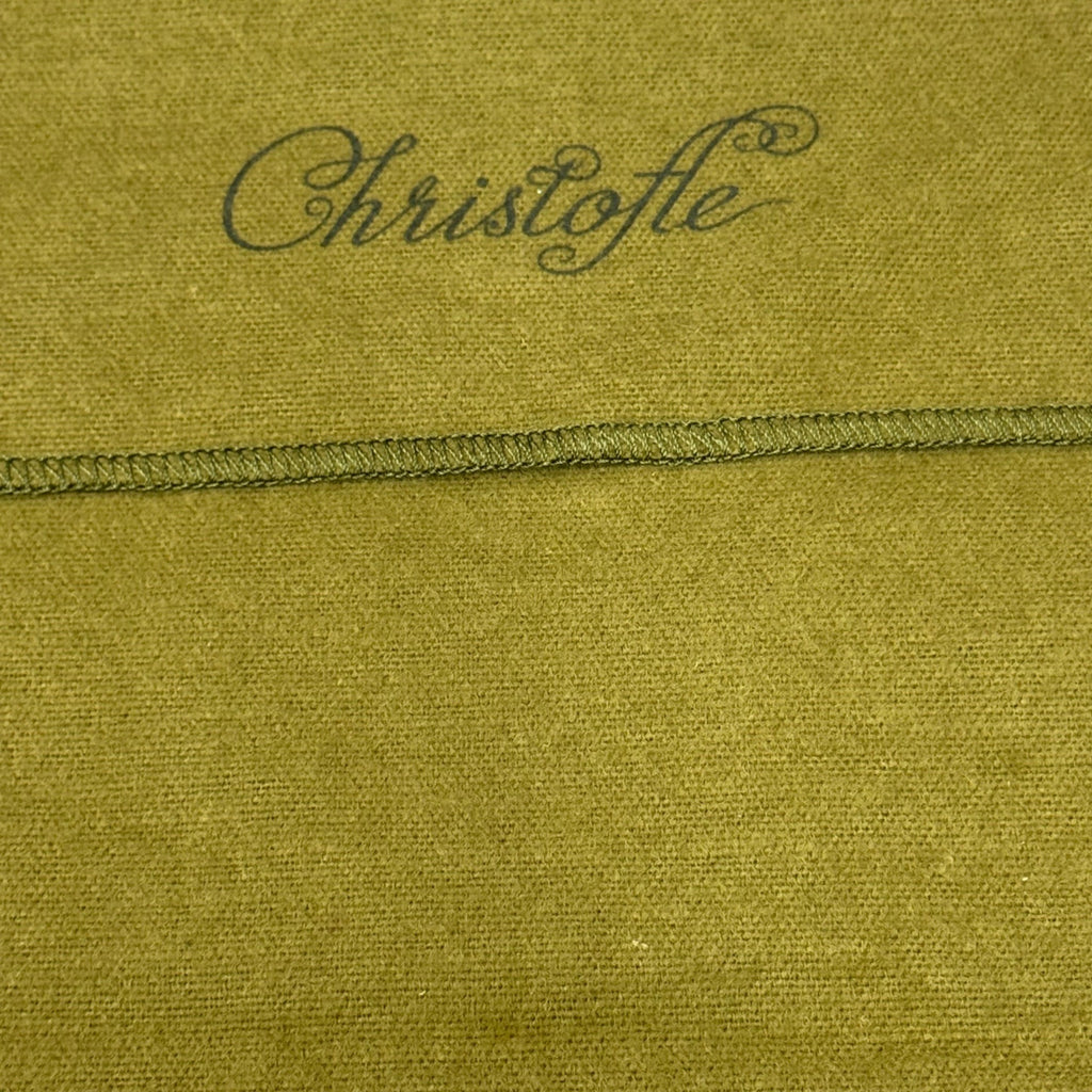 Christofle Green Protective Flatware Pouch Dust Bag Envelope 9x8 Storage Gift