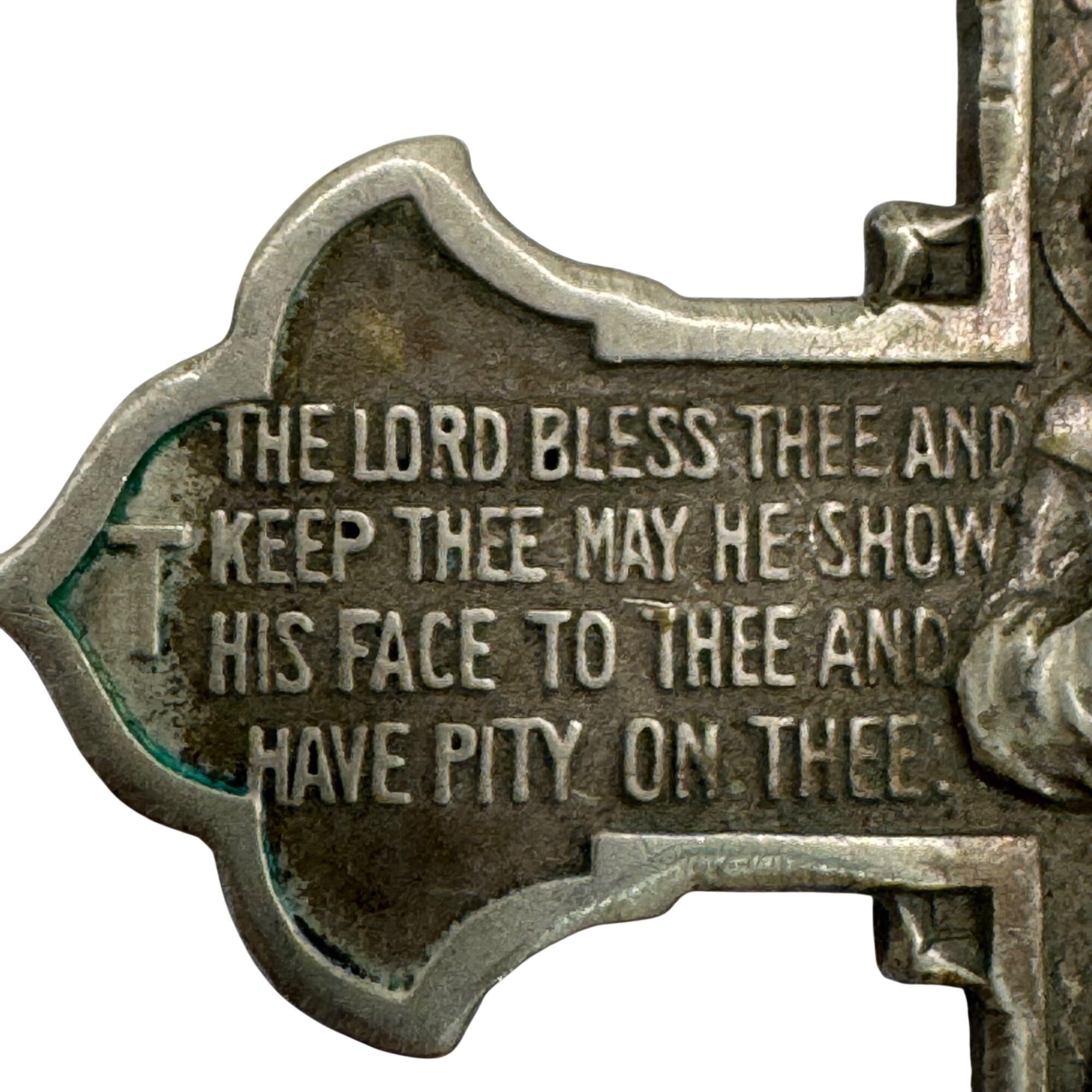 Vintage Sterling St. Anthony St. Francis Of Assisi Religious Cross Pendant 2.25"