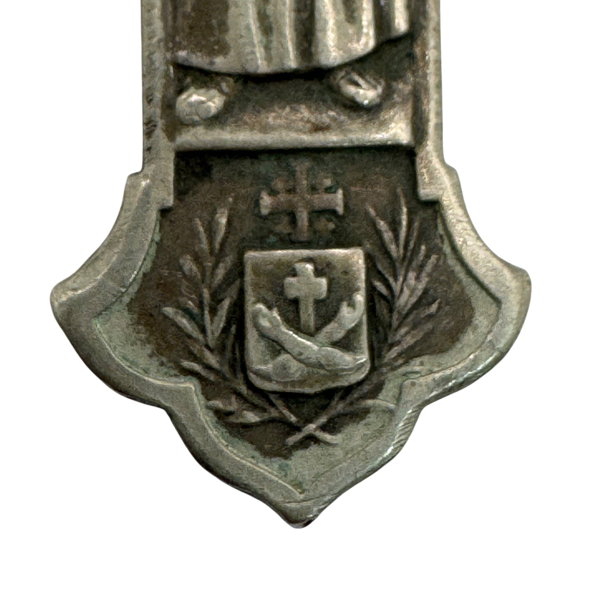 Vintage Sterling St. Anthony St. Francis Of Assisi Religious Cross Pendant 2.25"