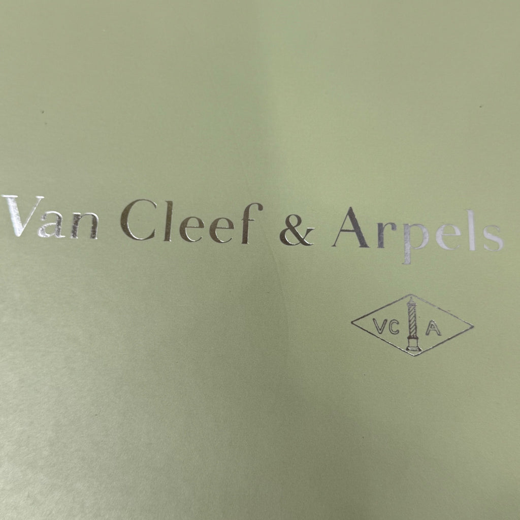 Van Cleef & Arpels Green Jewelry Gift Box Ribbon 12X10X5 Extra Large Authentic