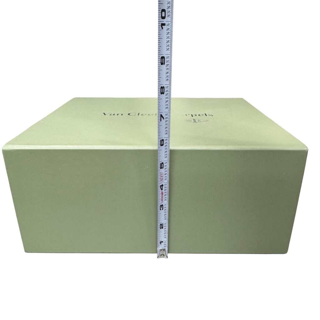 Van Cleef & Arpels Green Jewelry Gift Box Ribbon 12X10X5 Extra Large Authentic
