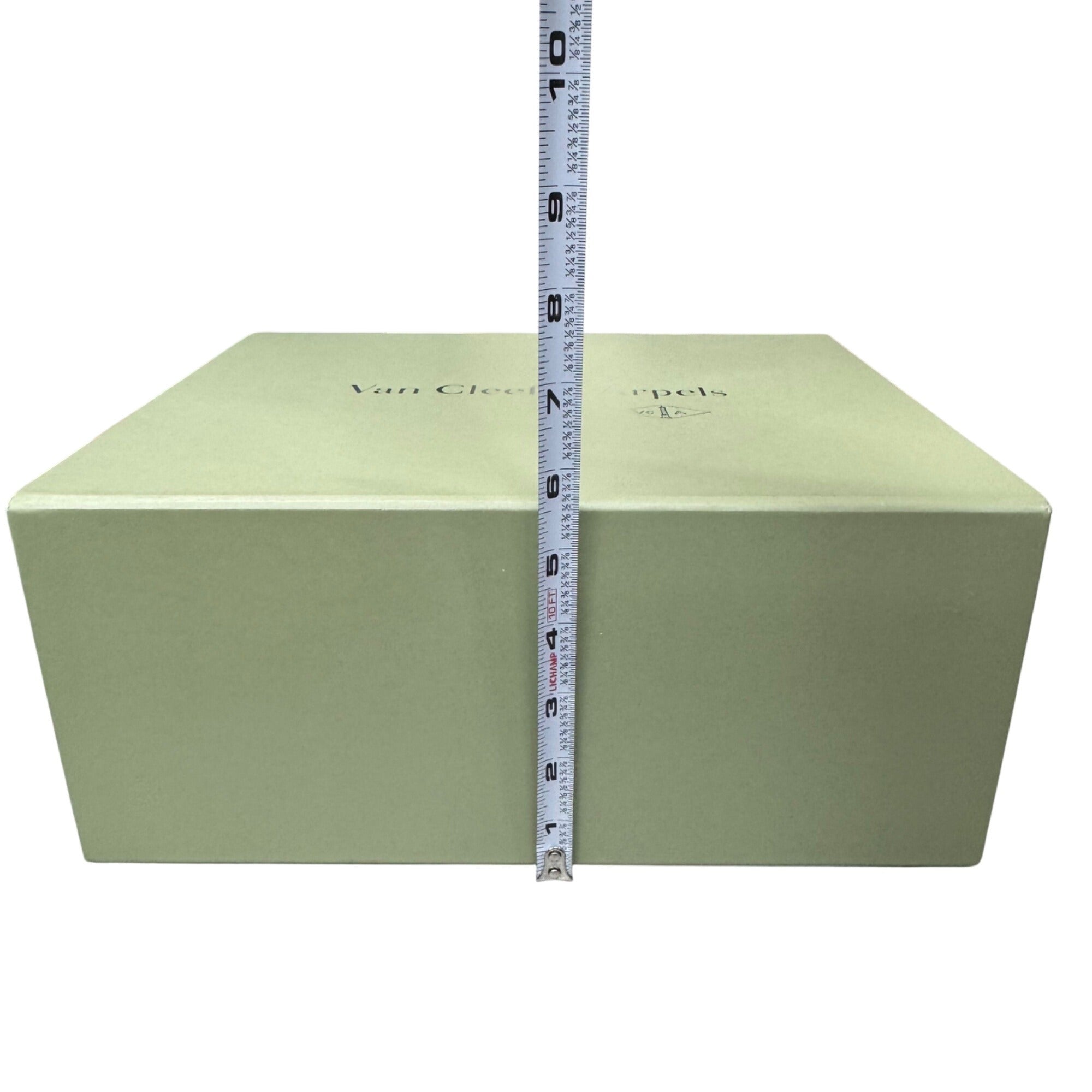 Van Cleef & Arpels Green Jewelry Gift Box Ribbon 12X10X5 Extra Large Authentic