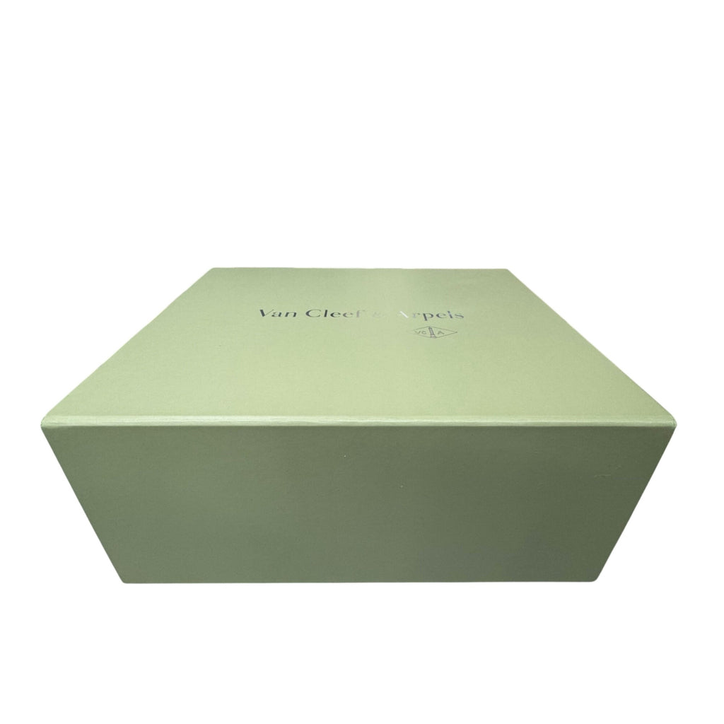 Van Cleef & Arpels Green Jewelry Gift Box Ribbon 12X10X5 Extra Large Authentic