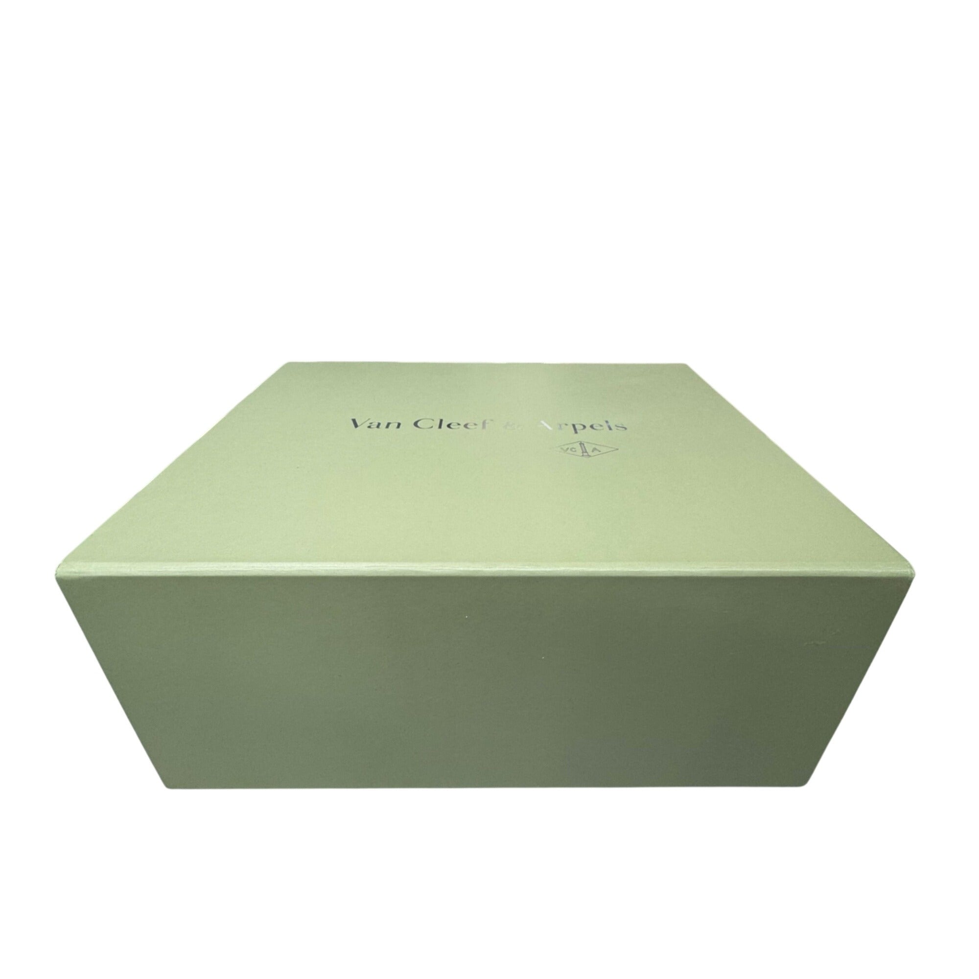 Van Cleef & Arpels Green Jewelry Gift Box Ribbon 12X10X5 Extra Large Authentic