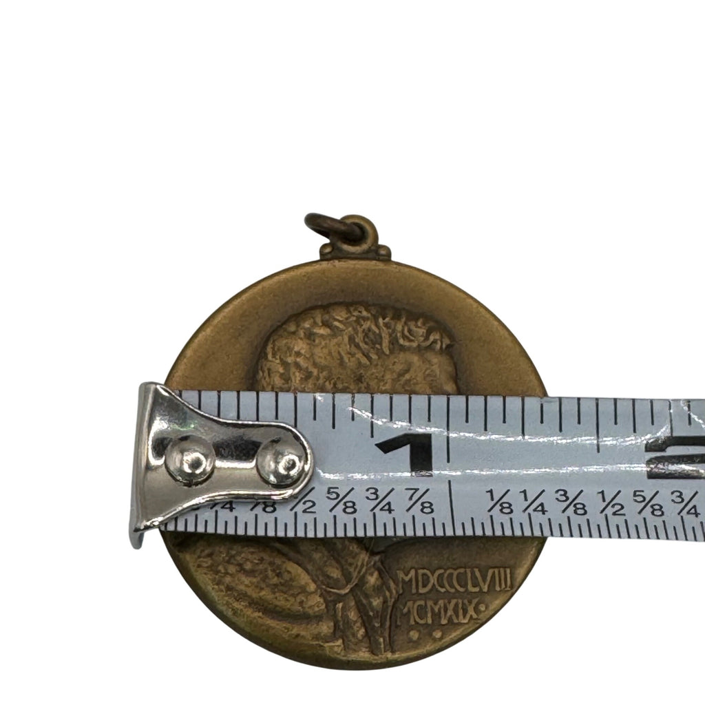 Antique 1920 J.E. Fraser Bronze Medal Theodore Roosevelt Commemorative Pendant