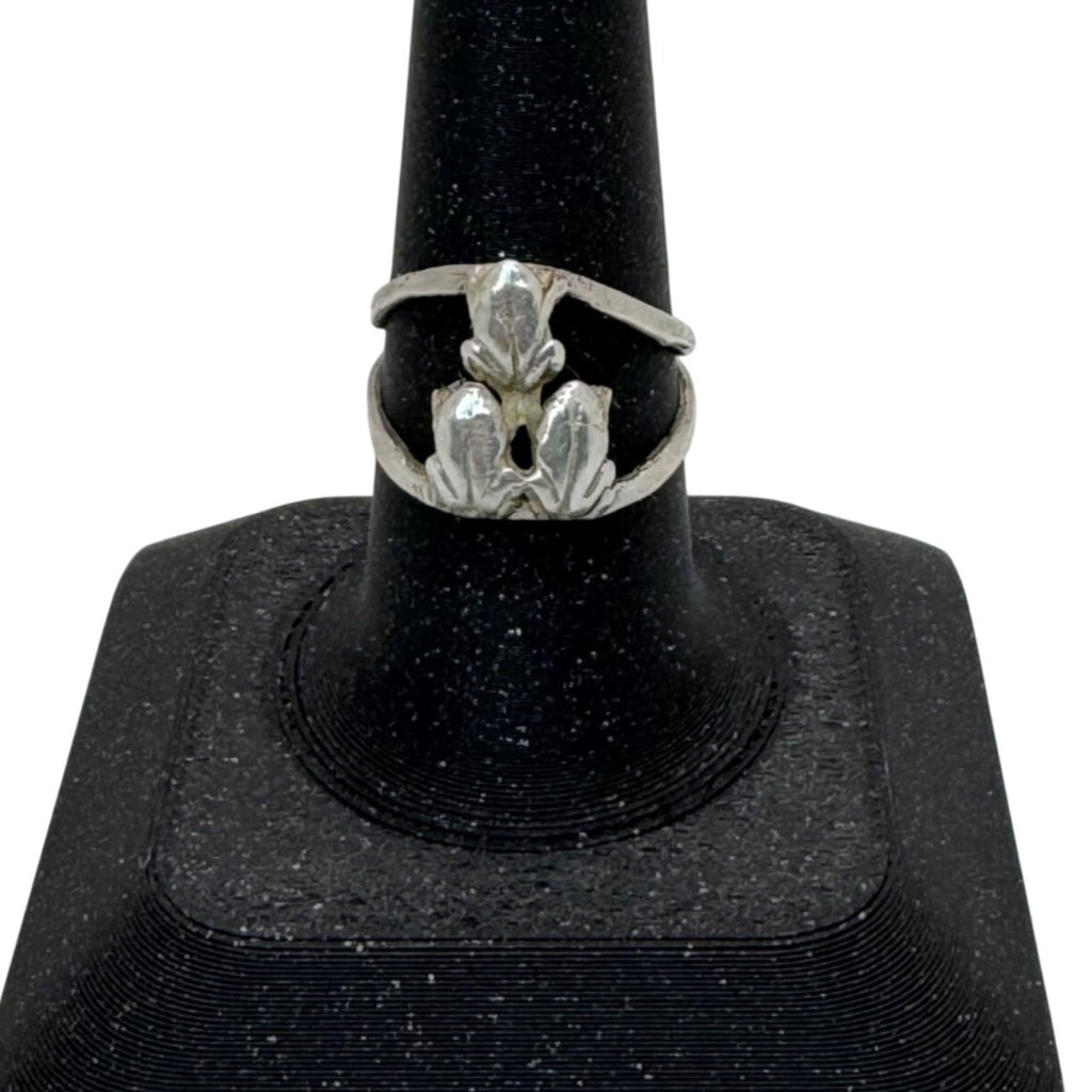 Vintage Sterling Silver Tree Frog Ring Size 7 Nature Inspired Boho Animal Band