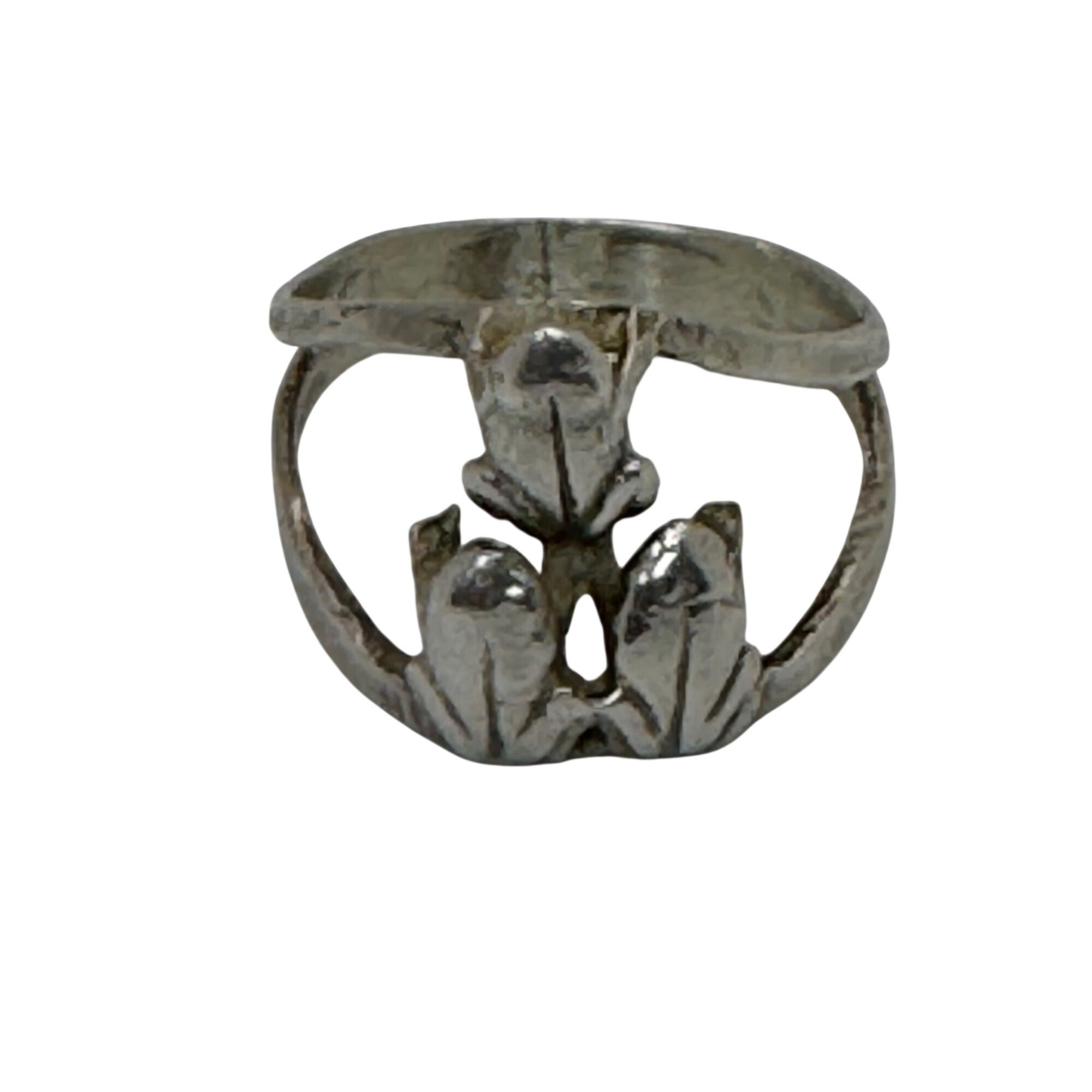 Vintage Sterling Silver Tree Frog Ring Size 7 Nature Inspired Boho Animal Band