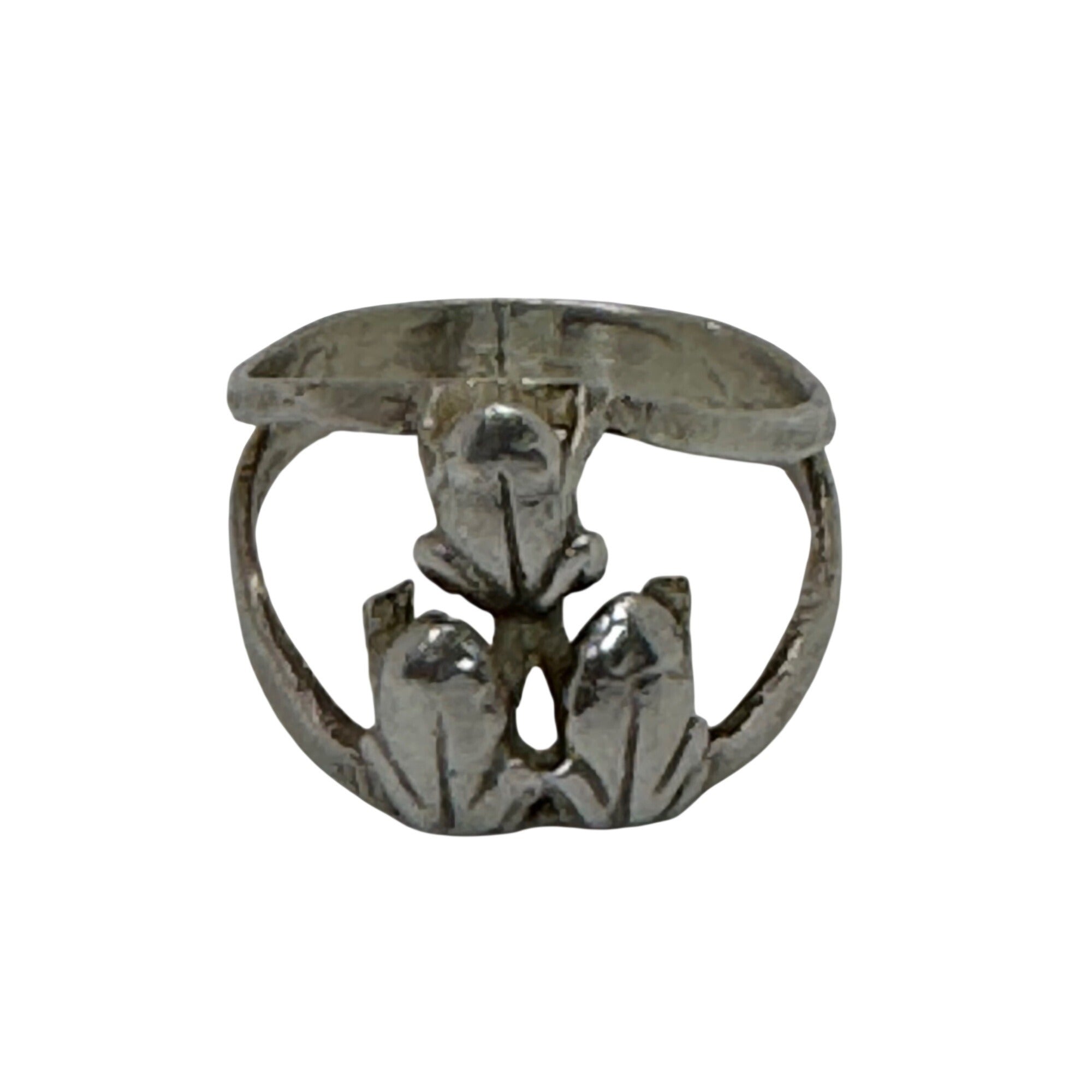 Vintage Sterling Silver Tree Frog Ring Size 7 Nature Inspired Boho Animal Band