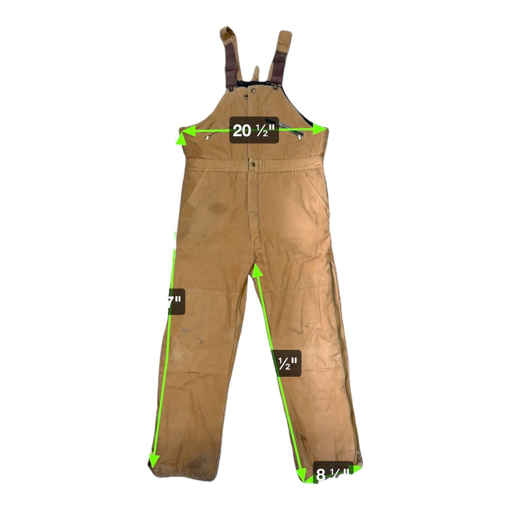 Key Imperial Work Construction Tan Cotton LL Overalls 40X29 Lined READ XL TALL