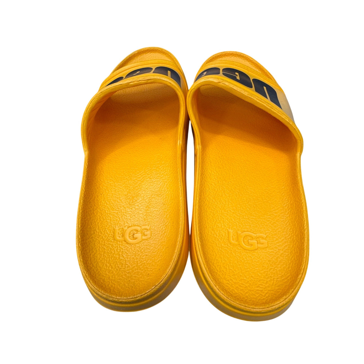 UGG Wilcox Yellow Logo Slides Sandals Lightweight Slip-On Casual Summer Size 12