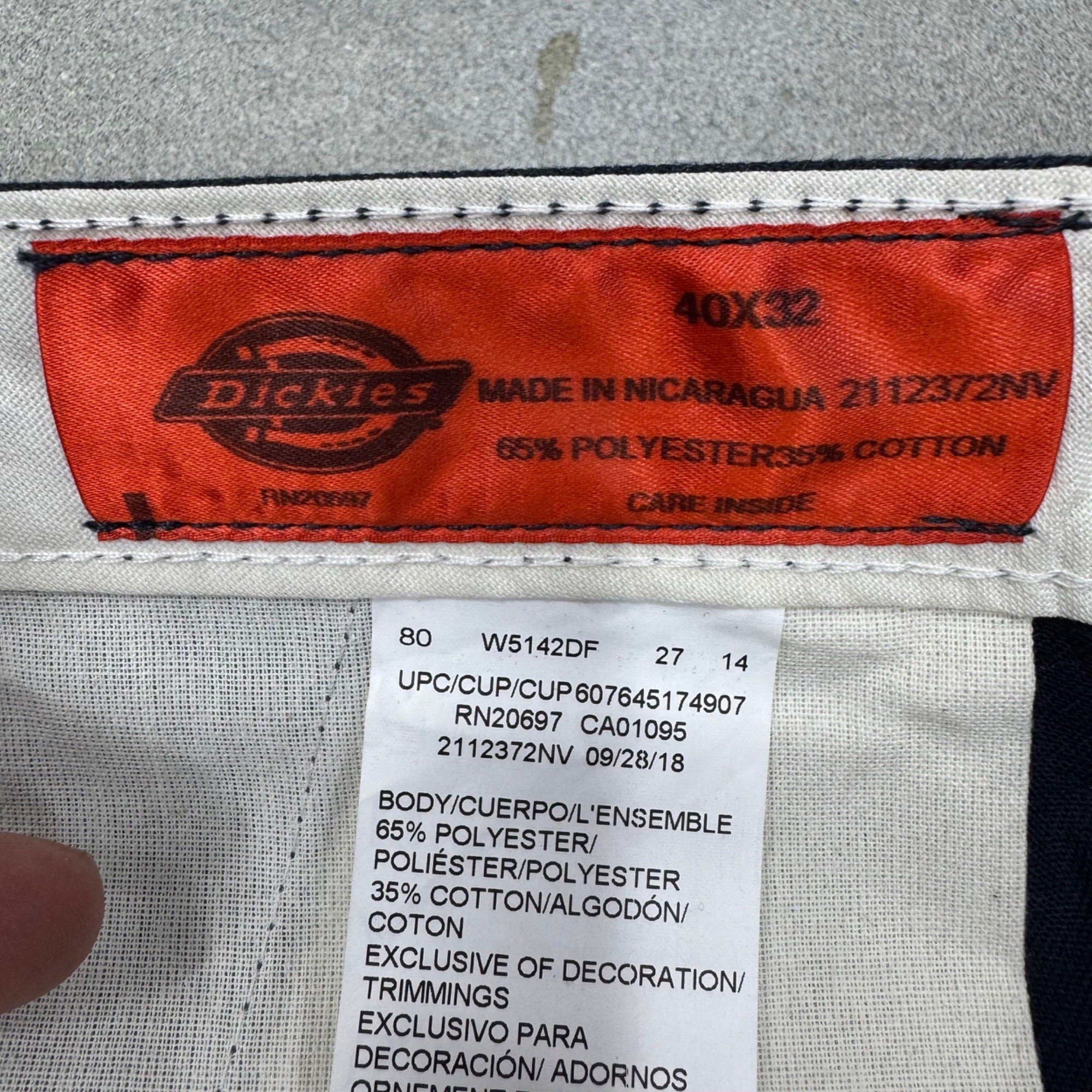 Dickies Mens 40X32 Navy Blue Cargo Work Pants NEW With Tags Durable Blend Cotton