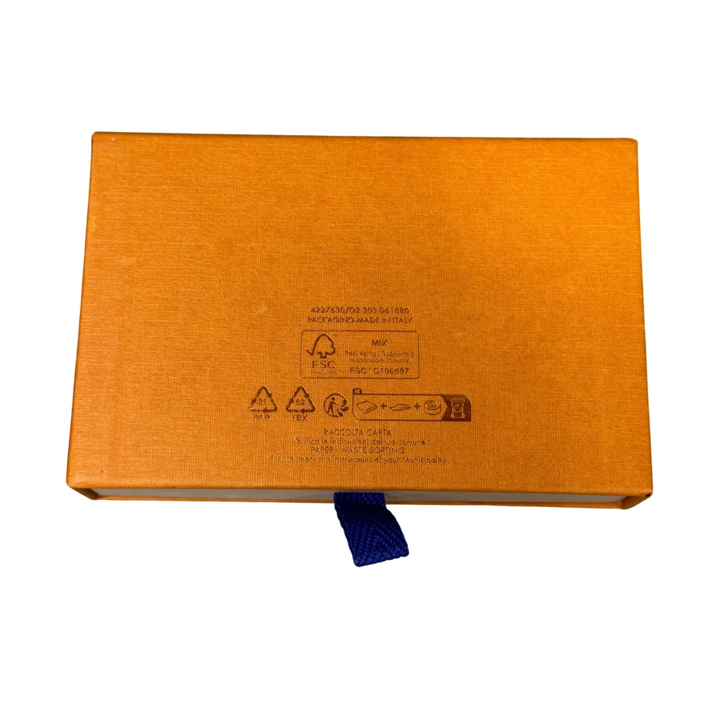 Louis Vuitton Orange Gift Box Wallet Scarf Clutch Set With Dust Bag 6.5x4x1.5