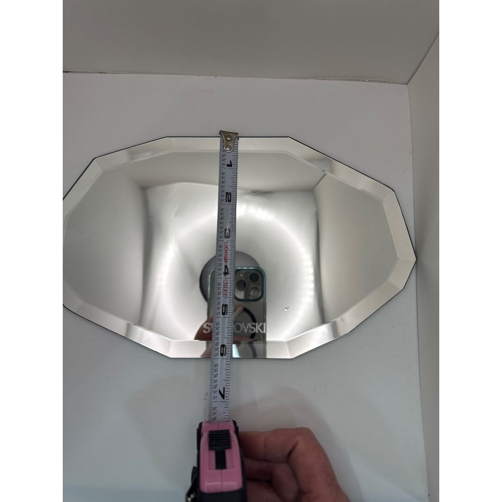 Swarovski Octagonal Crystal Display Mirror Large 10X6 Elegant Faceted Design SEE