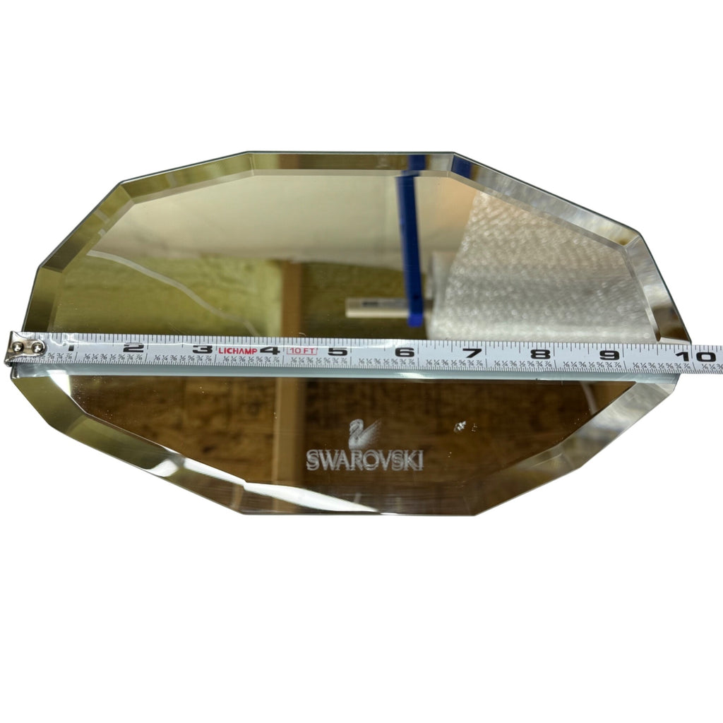 Swarovski Octagonal Crystal Display Mirror Large 10X6 Elegant Faceted Design SEE