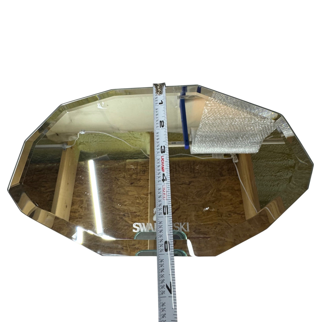 Swarovski Octagonal Crystal Display Mirror Large 10X6 Elegant Faceted Design SEE