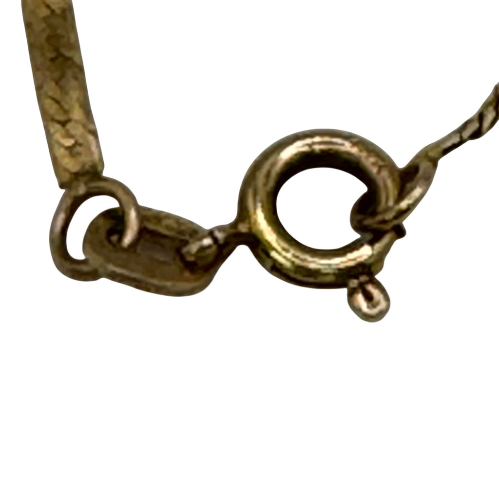 Vintage 14K Gold Italian Herringbone Chain Necklace 19" Long 2.94g Estate Find