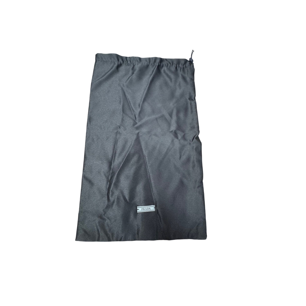 Prada Black Satin Dust Bag 14x8 Drawstring Authentic Shoes Clutch Purse Handbag