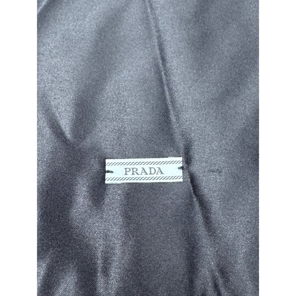 Prada Black Satin Dust Bag 14x8 Drawstring Authentic Shoes Clutch Purse Handbag