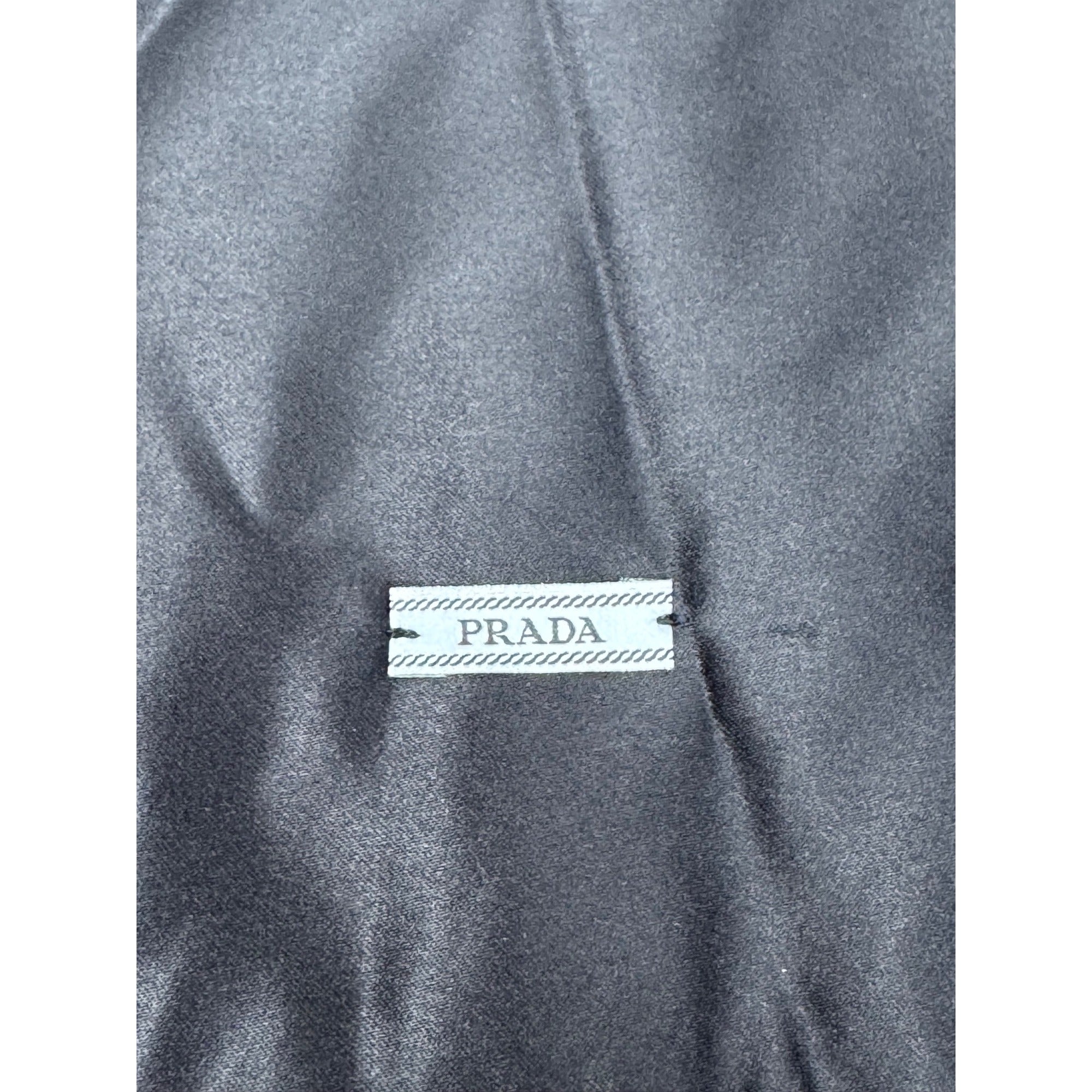 Prada Black Satin Dust Bag 14x8 Drawstring Authentic Shoes Clutch Purse Handbag