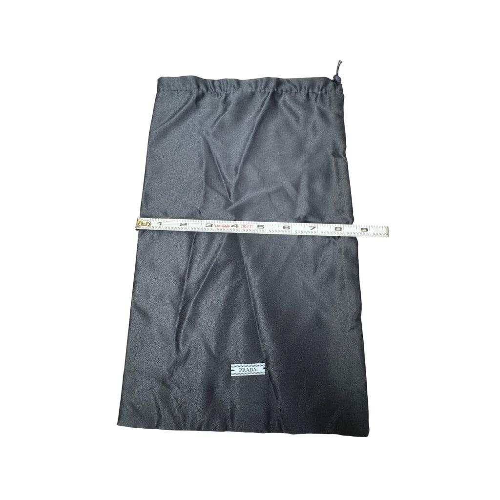Prada Black Satin Dust Bag 14x8 Drawstring Authentic Shoes Clutch Purse Handbag