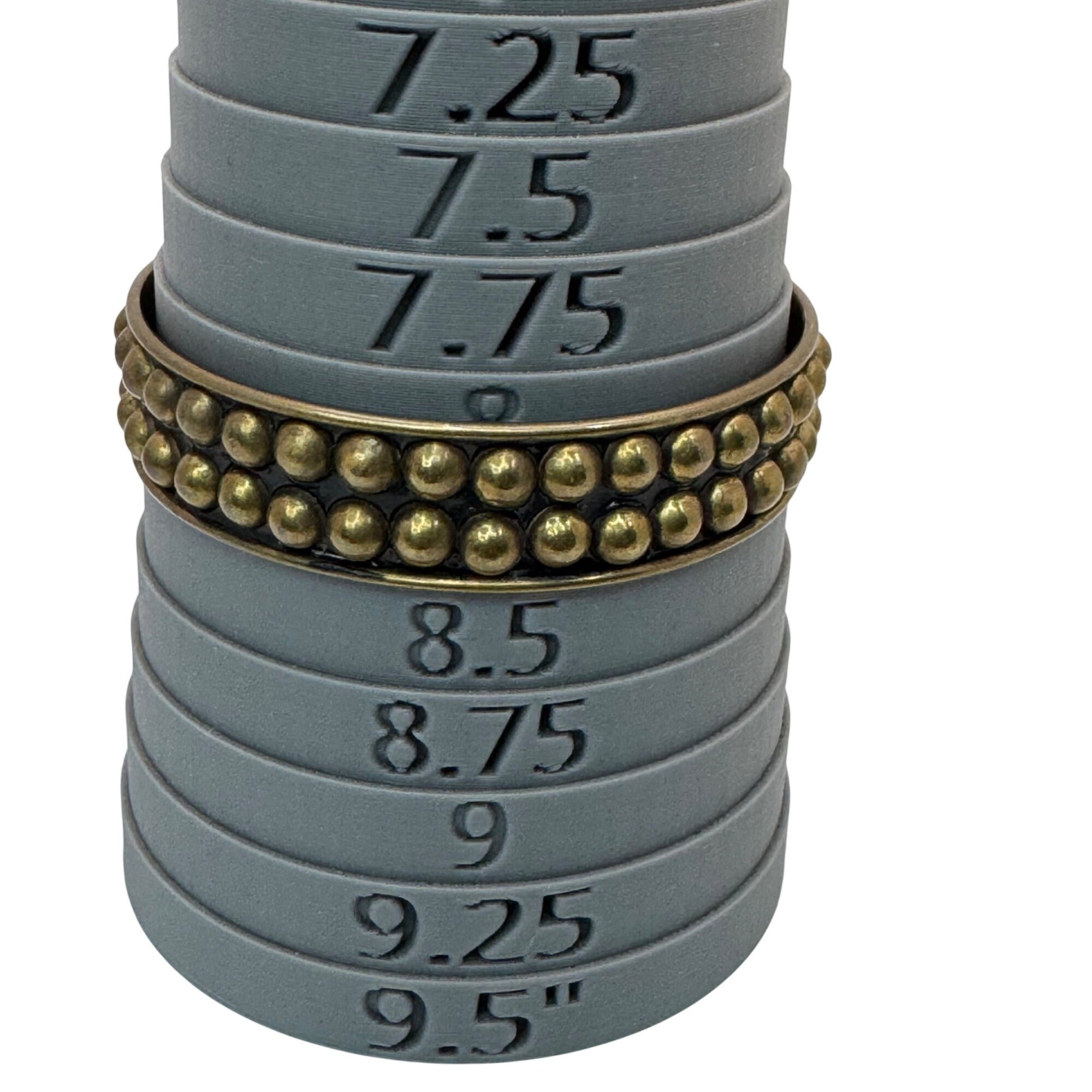 Set Of 4 Brass MCM Brutalist Lot Studded Bangles 7.75-8.25" Boho Stacking