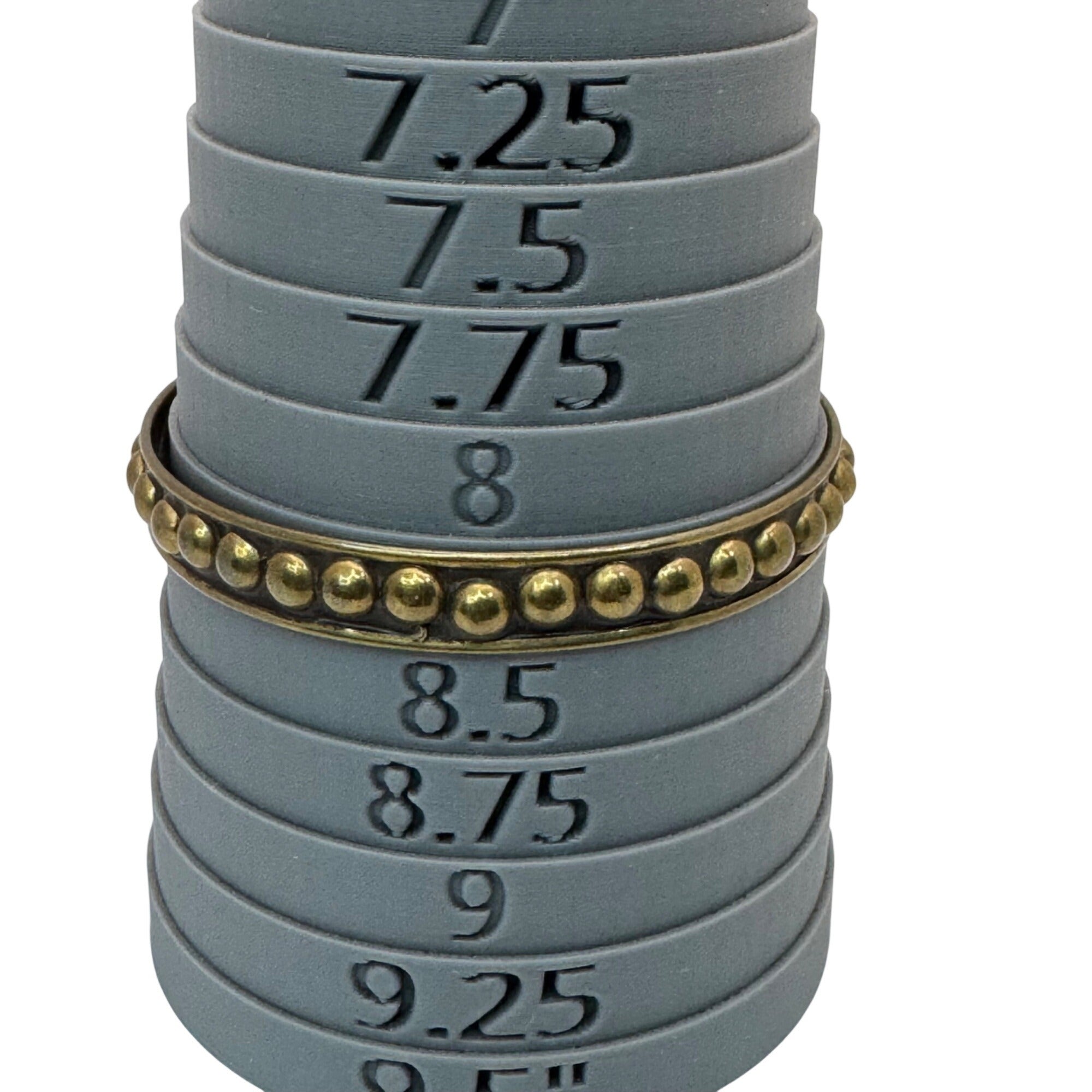 Set Of 4 Brass MCM Brutalist Lot Studded Bangles 7.75-8.25" Boho Stacking