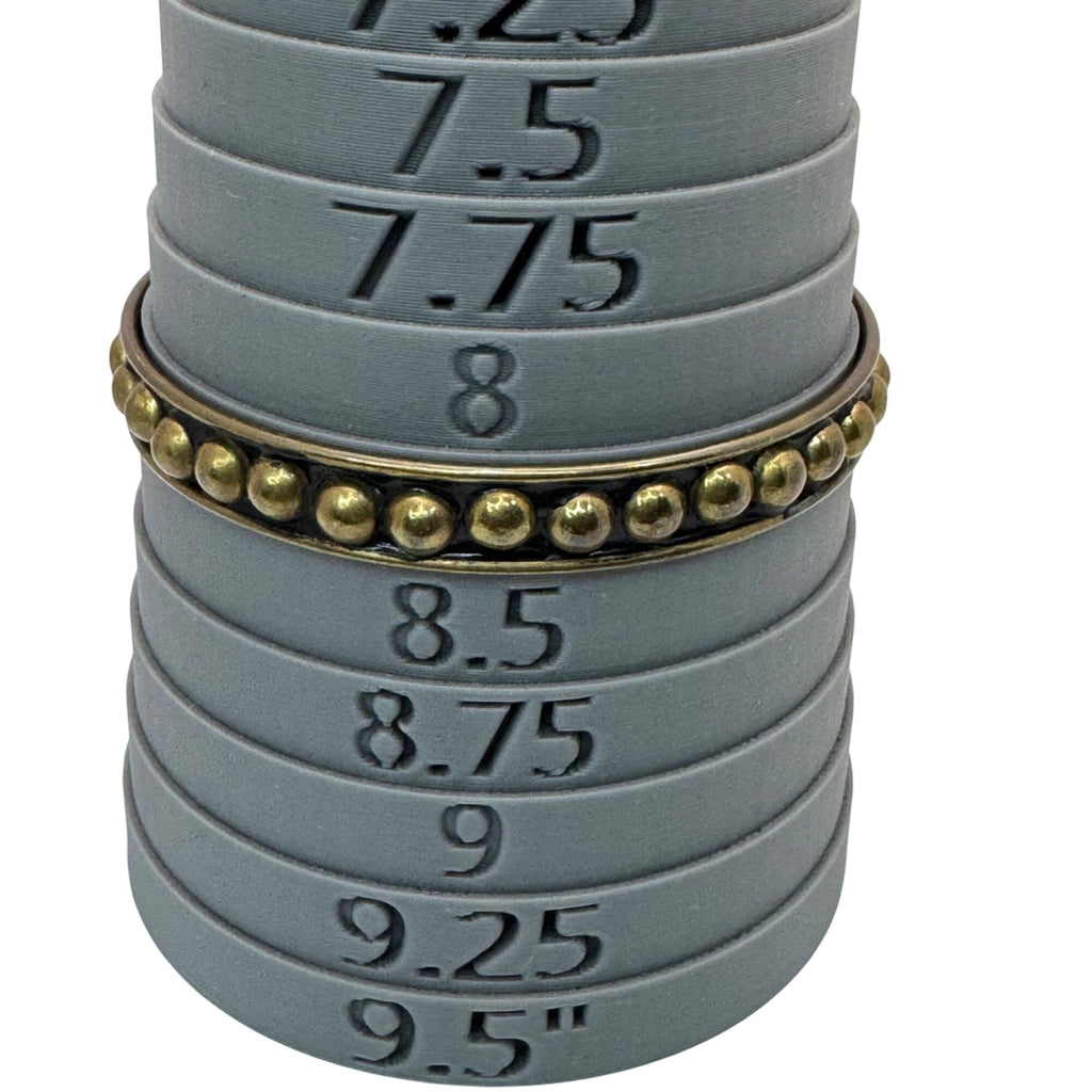 Set Of 4 Brass MCM Brutalist Lot Studded Bangles 7.75-8.25" Boho Stacking
