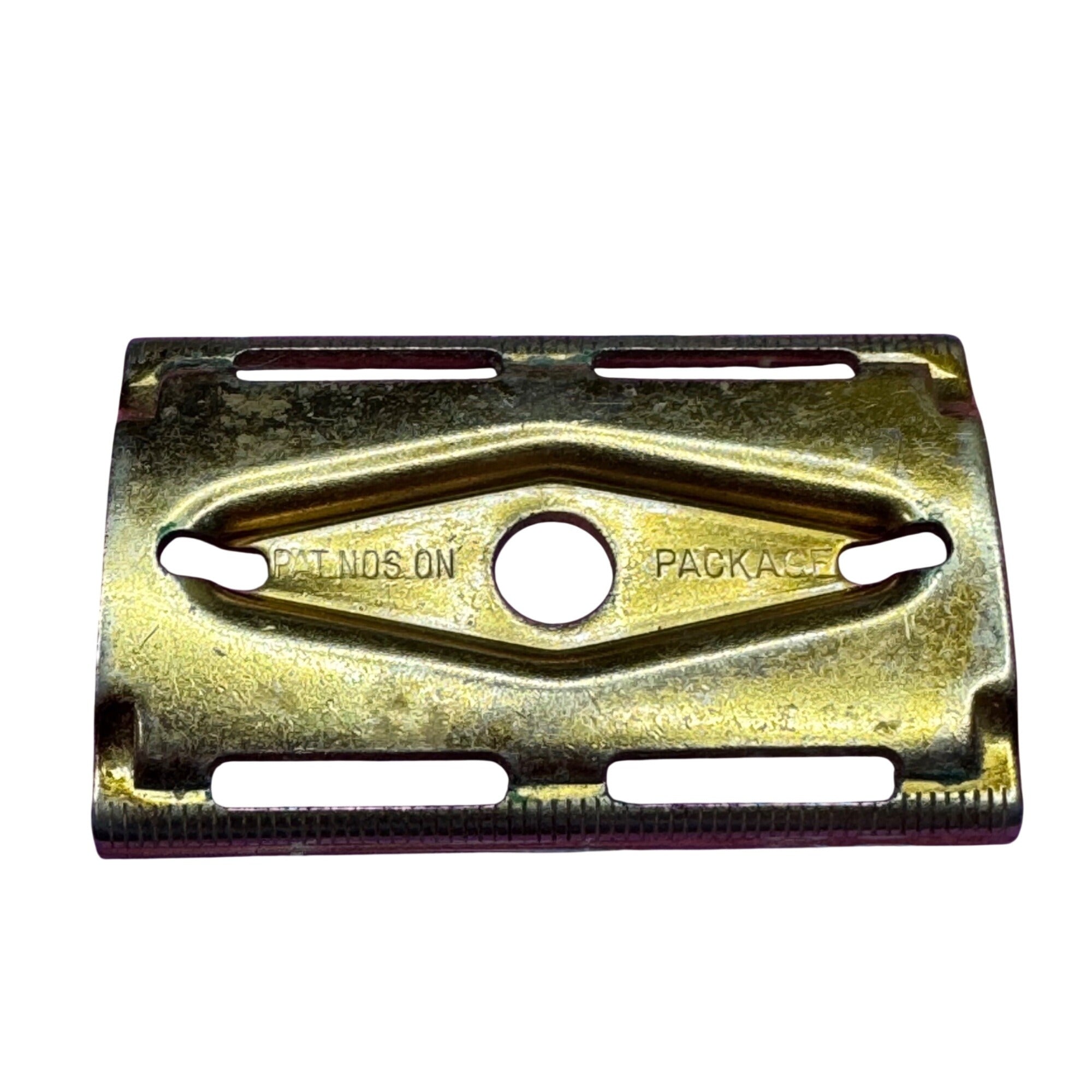 GILLETTE 3 Piece Gold Plated Brass Ball End TECH Safety Razor Estate Vintage