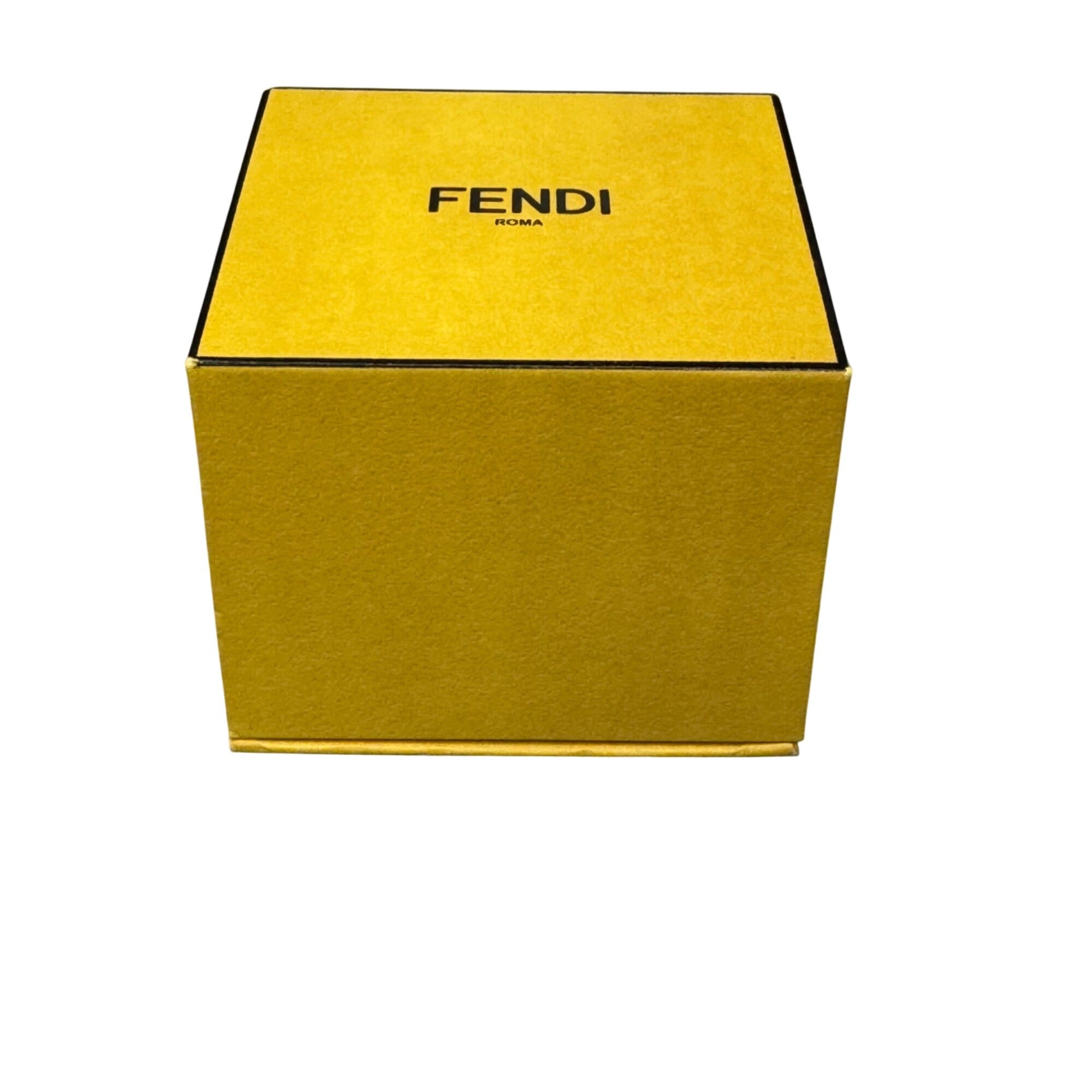 Fendi Yellow Jewelry Gift Box Bracelet Ring Necklace Interior Cushion 3x3x2.5