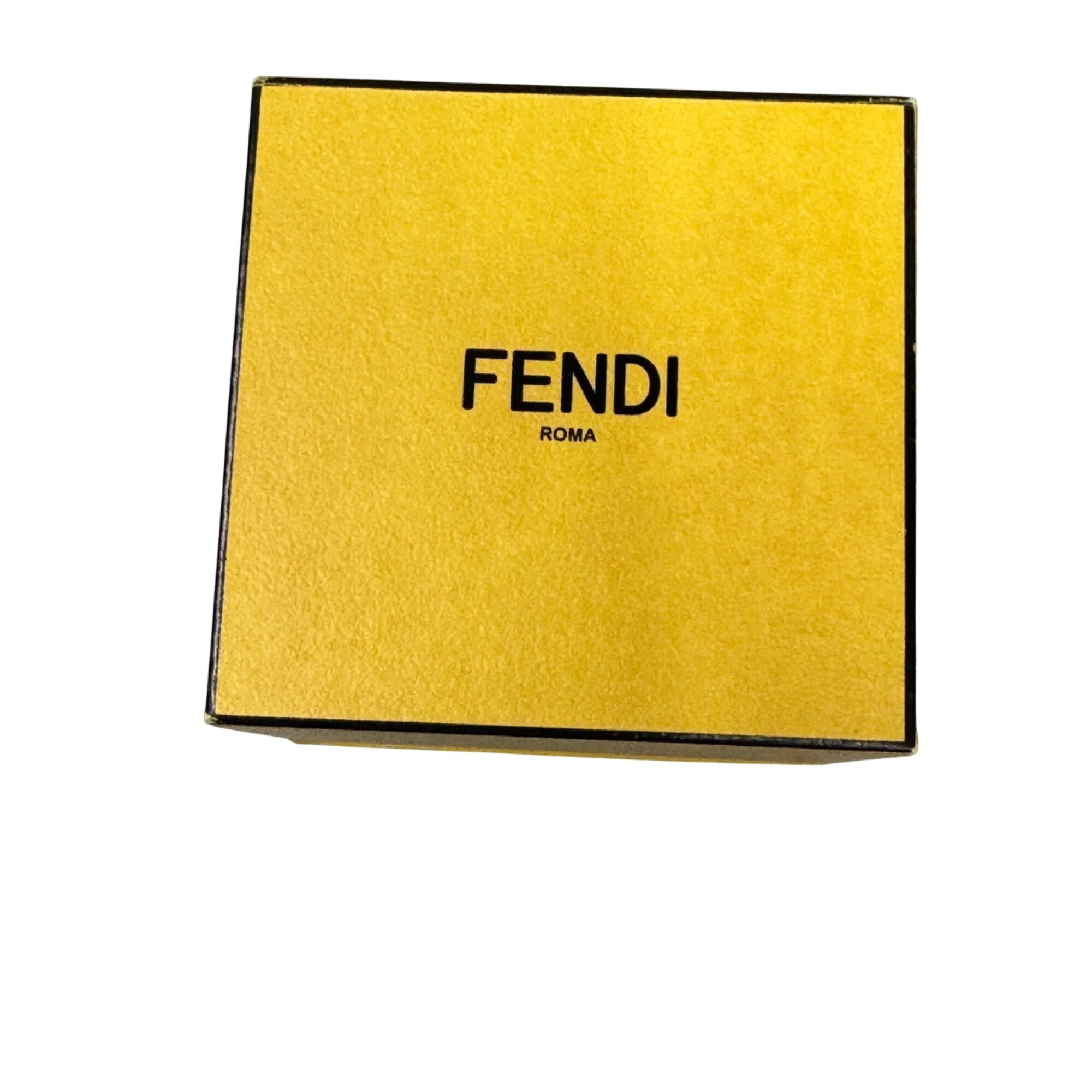 Fendi Yellow Jewelry Gift Box Bracelet Ring Necklace Interior Cushion 3x3x2.5