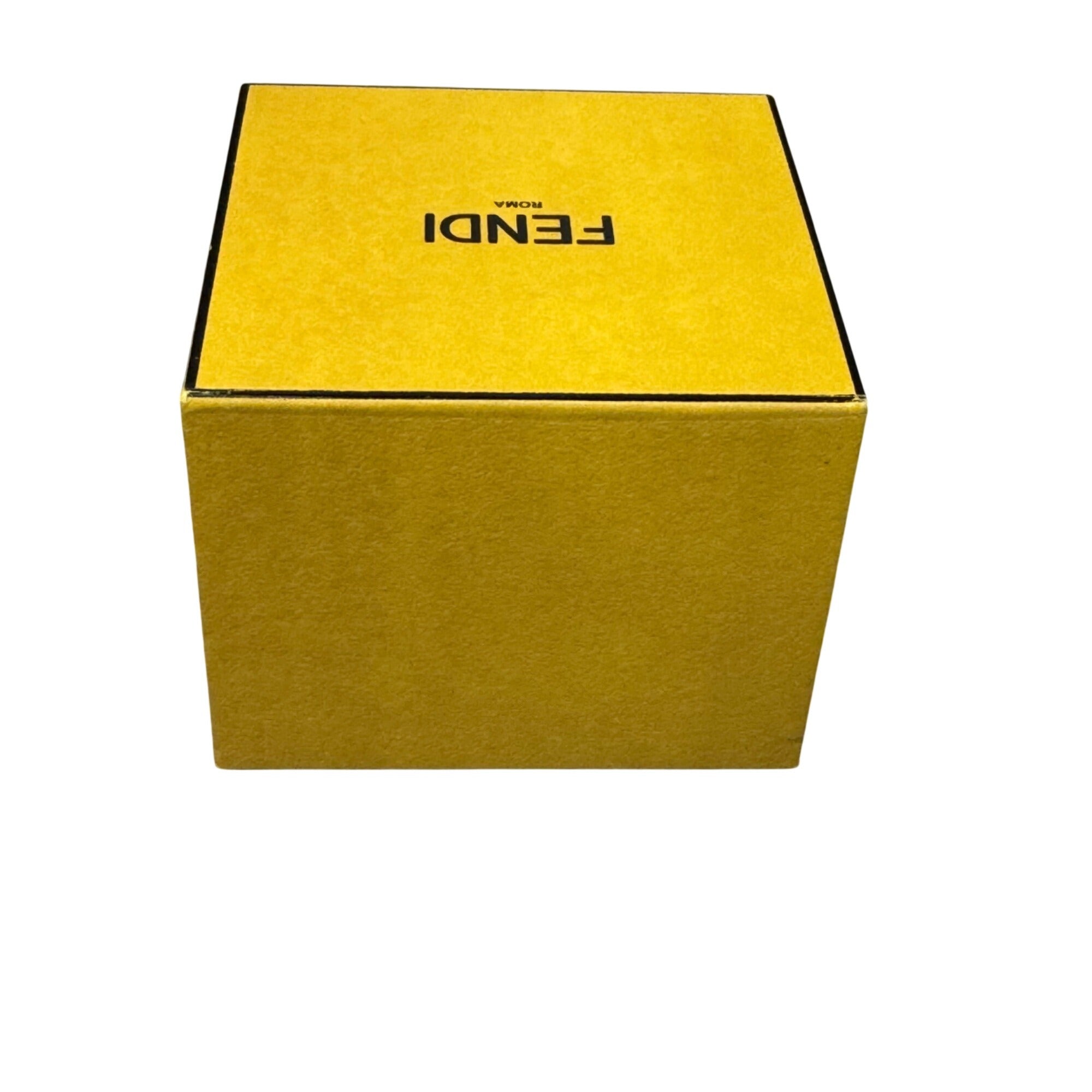 Fendi Yellow Jewelry Gift Box Bracelet Ring Necklace Interior Cushion 3x3x2.5