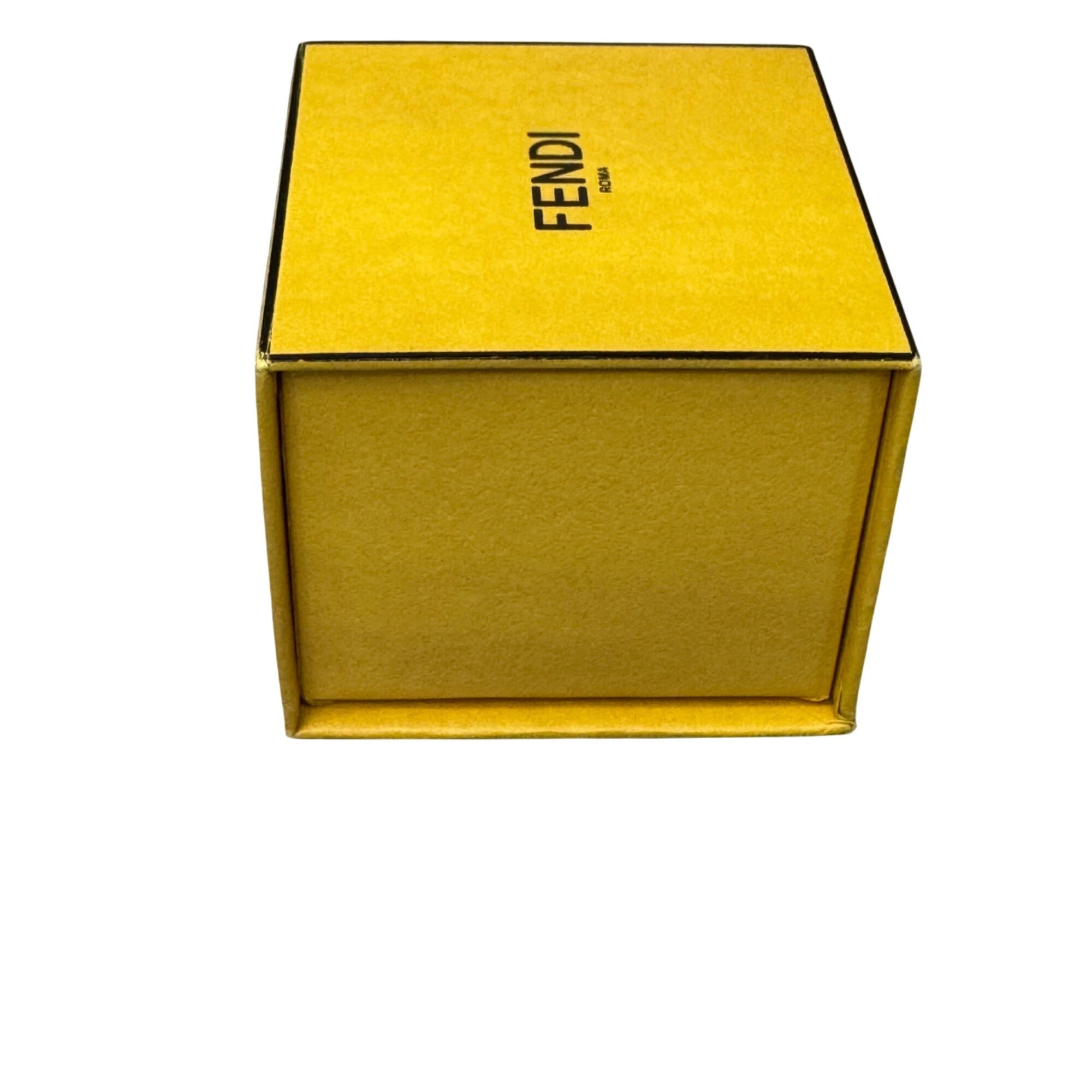 Fendi Yellow Jewelry Gift Box Bracelet Ring Necklace Interior Cushion 3x3x2.5