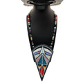 Beaded Necklace Native American Geometric Pendant Pow Wow Dance Beads Handmade