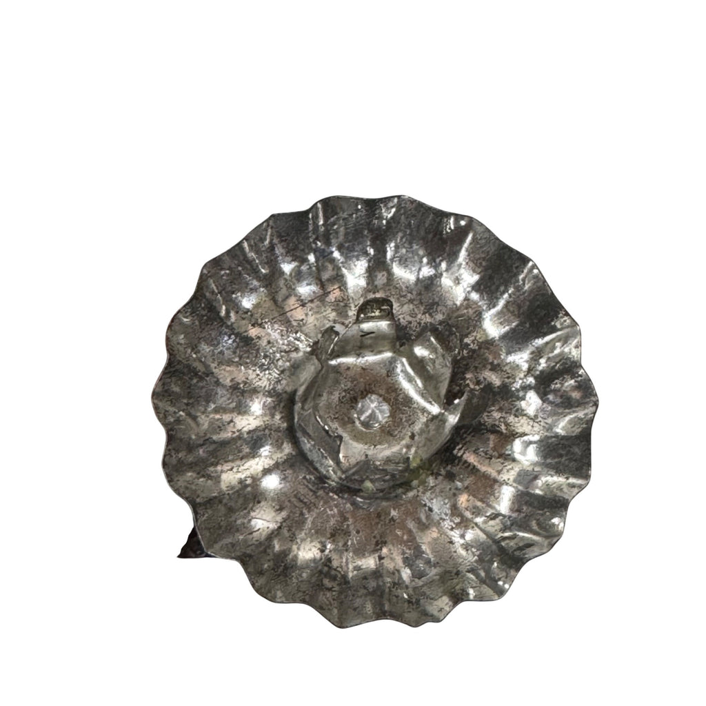 Vintage Metal Christmas Tree Candle Clip Holders Lot Of 12 Silver Tone Pinecone