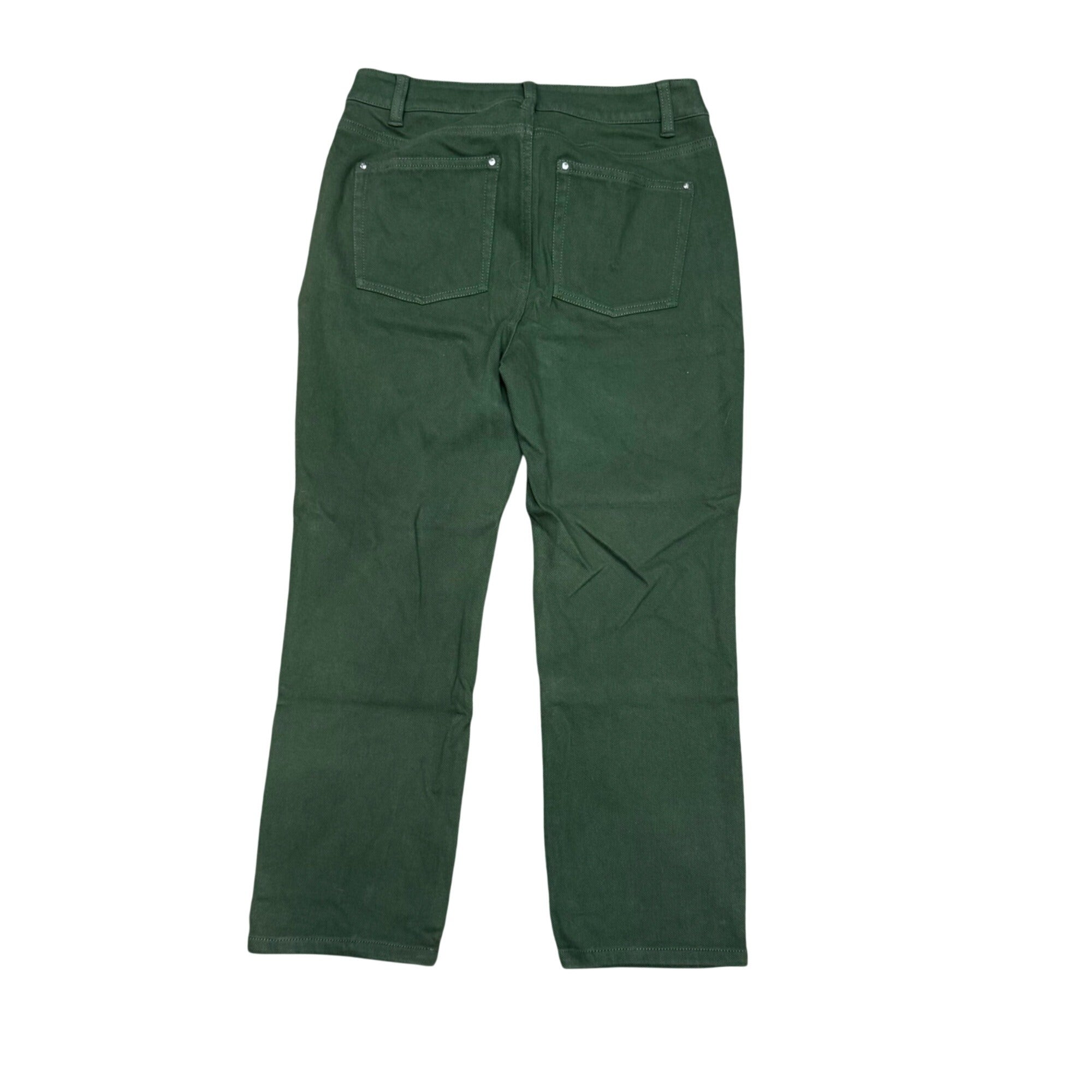 Belle By Kim Gravel Womens Green Straight Leg Pants Sz 4 Jeans Olive New w/o Tag