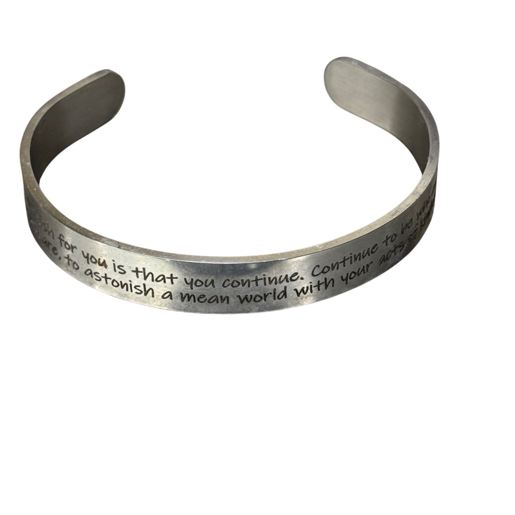Inspirational Sterling Silver Bangle Bracelet Quote You Can Do Anything Gift 19g