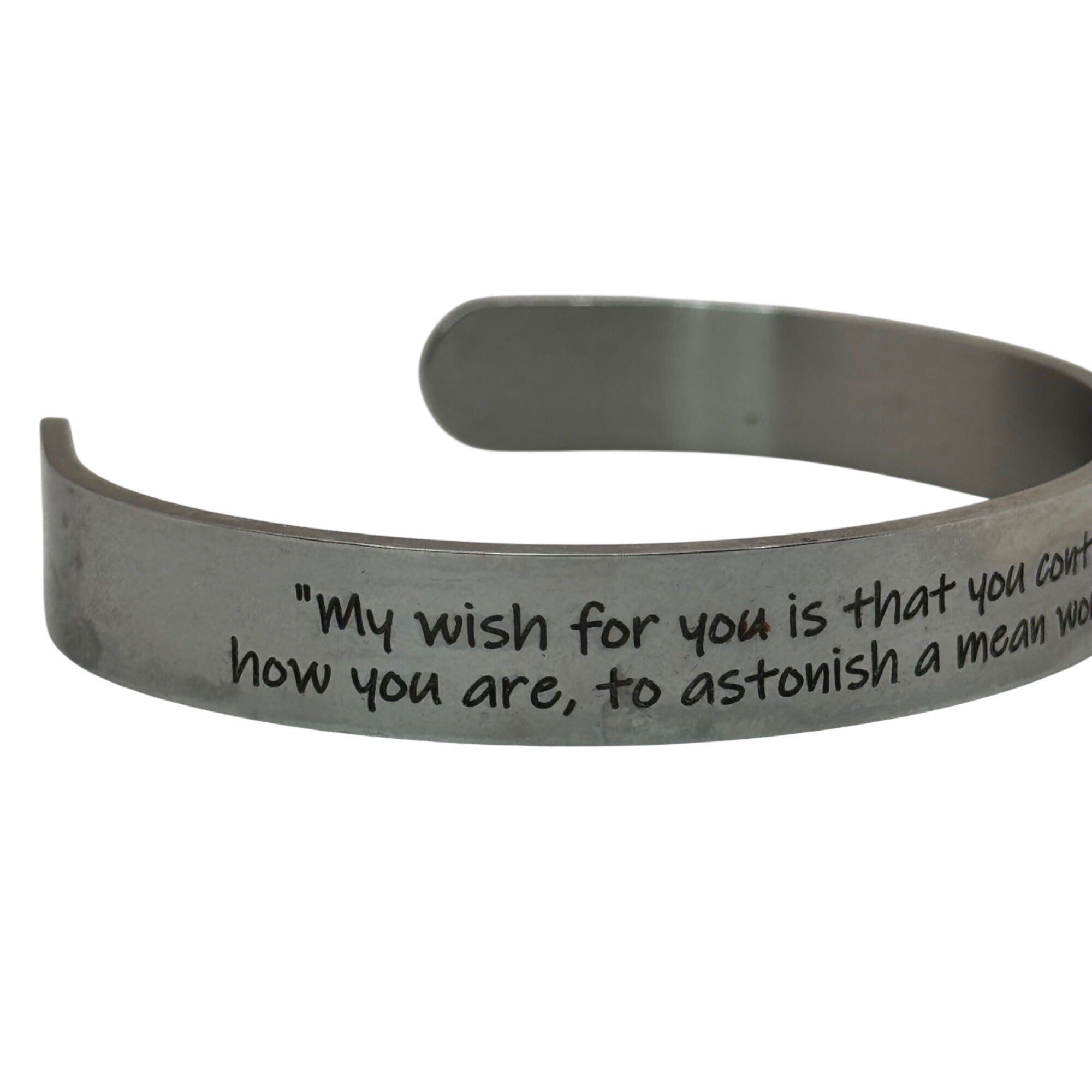 Inspirational Sterling Silver Bangle Bracelet Quote You Can Do Anything Gift 19g