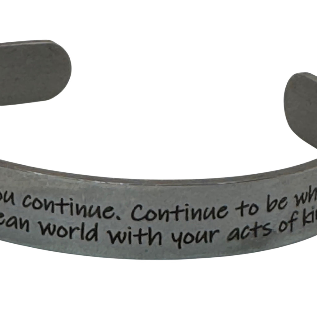 Inspirational Sterling Silver Bangle Bracelet Quote You Can Do Anything Gift 19g