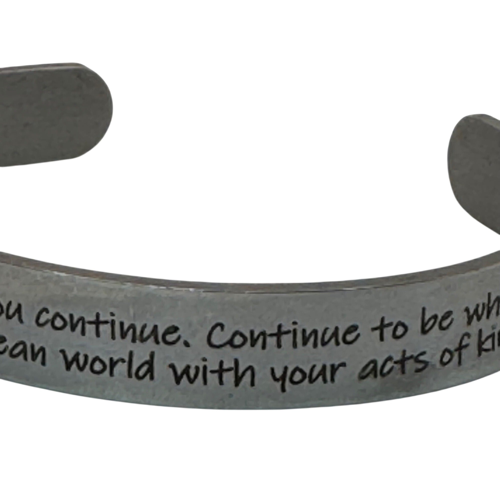 Inspirational Sterling Silver Bangle Bracelet Quote You Can Do Anything Gift 19g