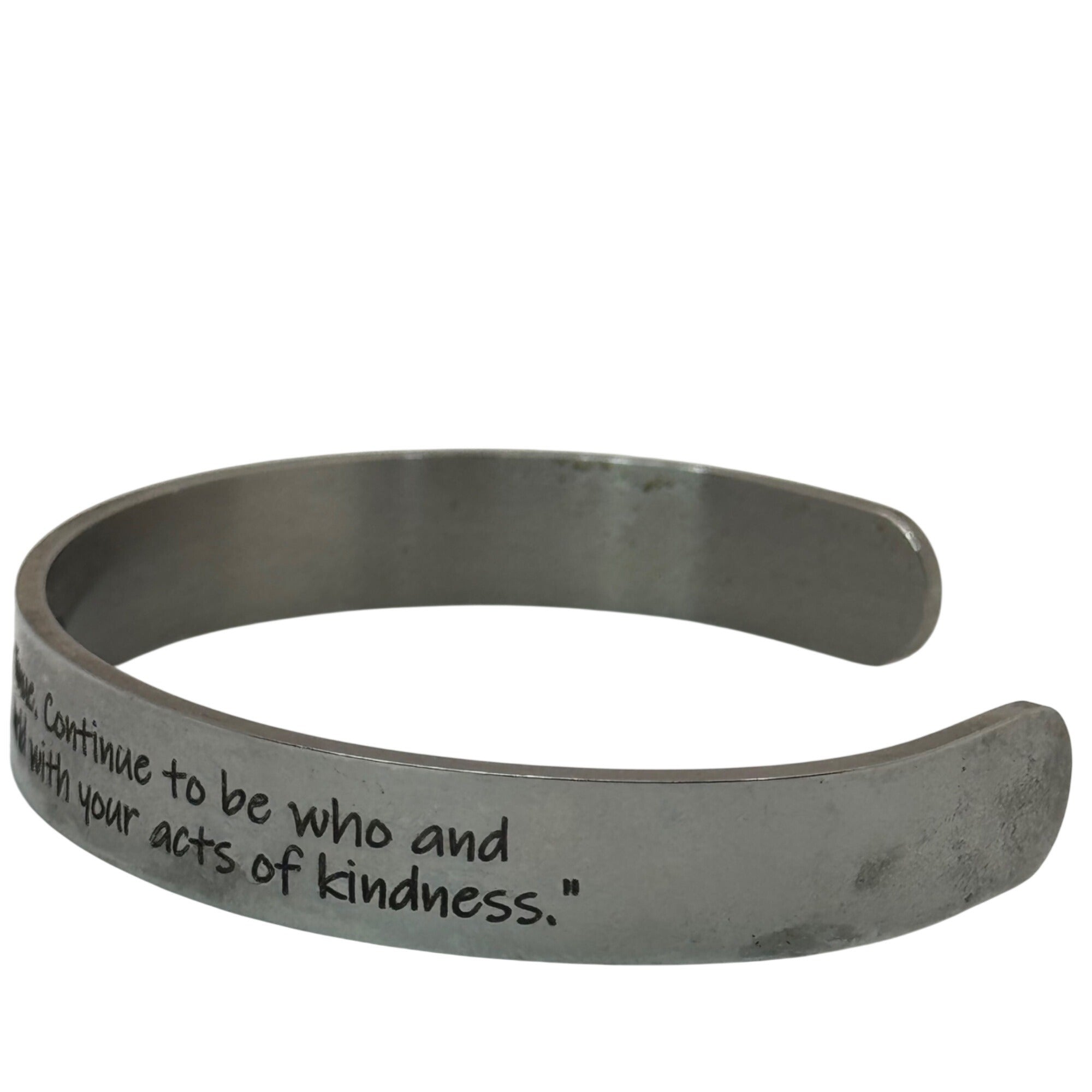 Inspirational Sterling Silver Bangle Bracelet Quote You Can Do Anything Gift 19g