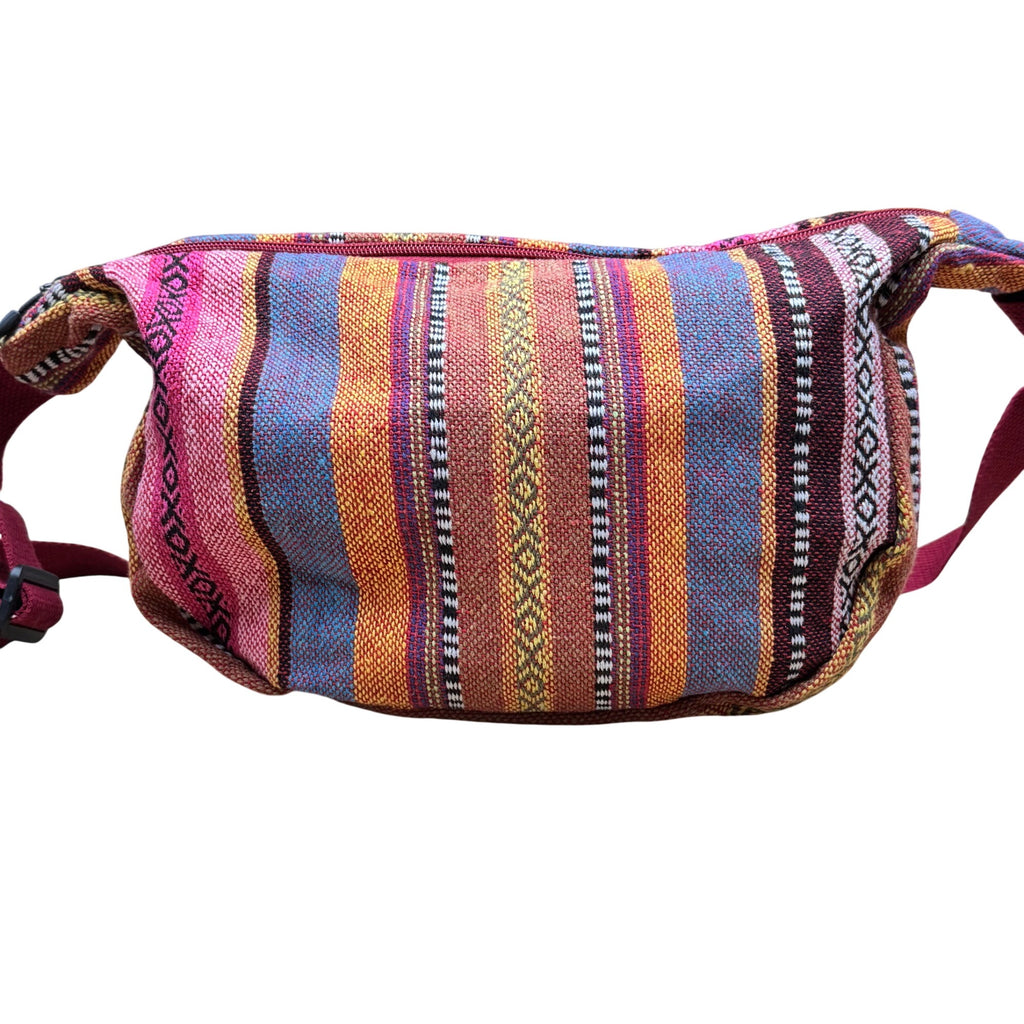 Hippie Boho Reggae Jamaican Style Colourful Stitched Cross Body Hip Adjustable
