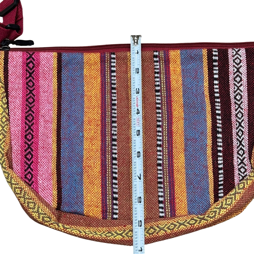 Hippie Boho Reggae Jamaican Style Colourful Stitched Cross Body Hip Adjustable