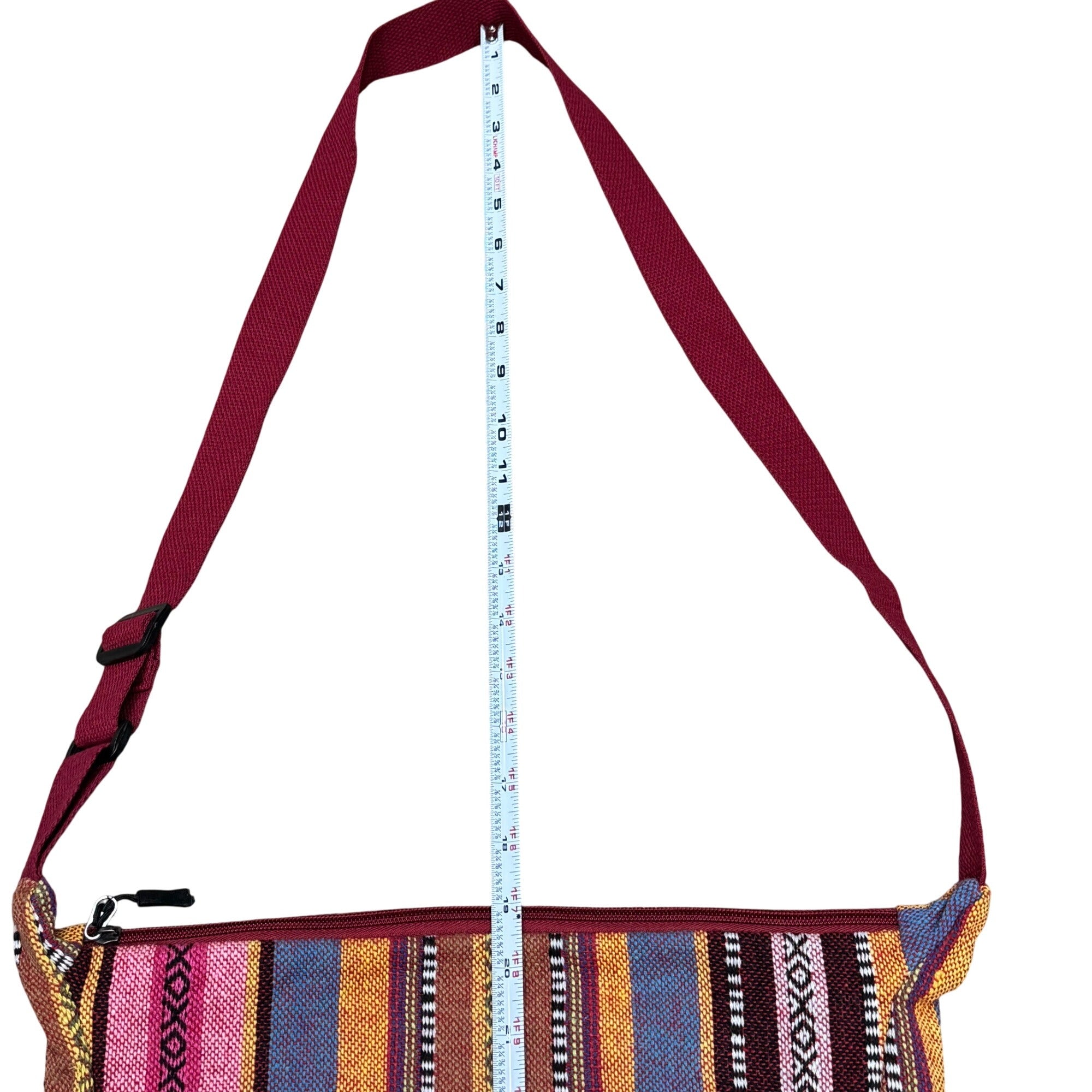 Hippie Boho Reggae Jamaican Style Colourful Stitched Cross Body Hip Adjustable