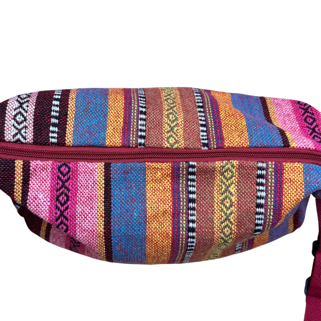 Hippie Boho Reggae Jamaican Style Colourful Stitched Cross Body Hip Adjustable