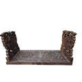 Hand-Carved Victorian Wooden Book Slide Stand Floral Grape Vine Folding 13"