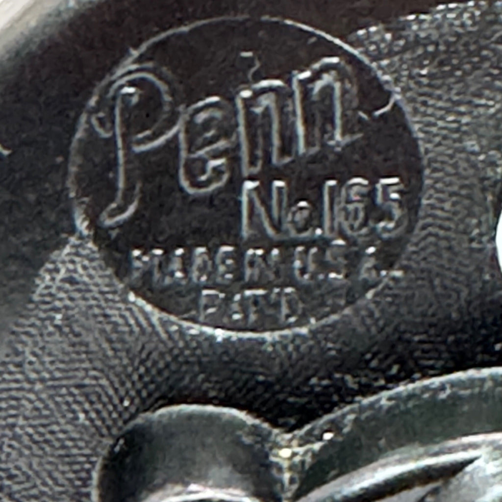 Vintage Penn No. 155 Fishing Reel Made In USA Black Silver 3" Saltwater Casting
