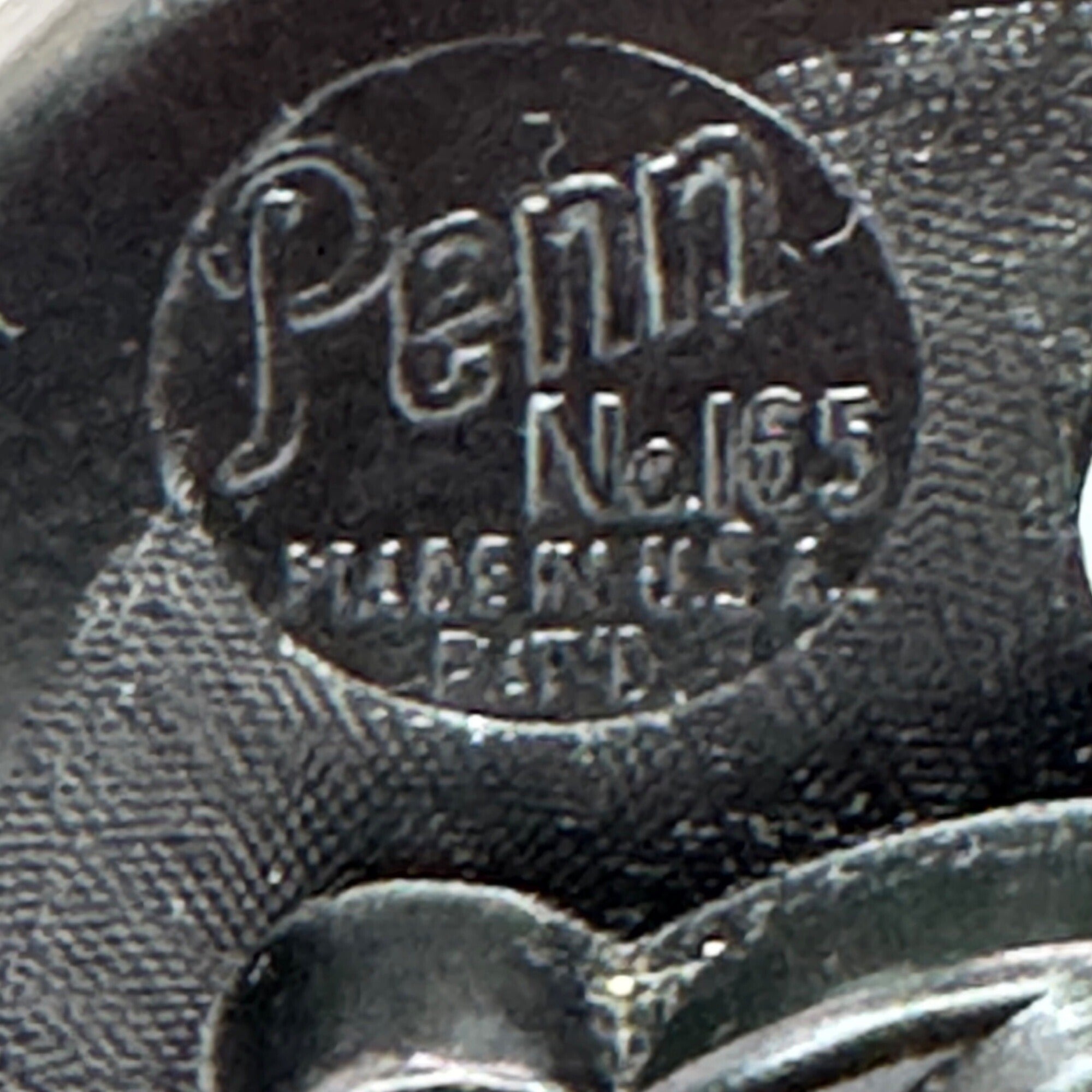 Vintage Penn No. 155 Fishing Reel Made In USA Black Silver 3" Saltwater Casting